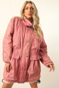 Parka acolchoada vintage rosinha - Capichó Brechó