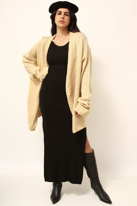 Cardigan maxi creme vintage
