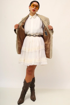 Blazer xadrez bege classico DIOR - Capichó Brechó