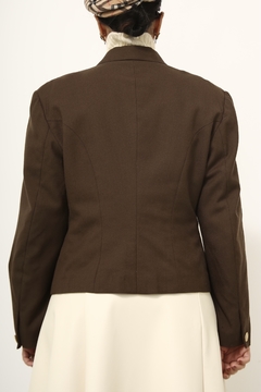Blazer cropped marrom CORI vintage - loja online