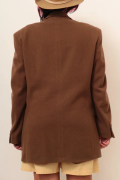 Blazer marrom 100% lã vintage - Capichó Brechó