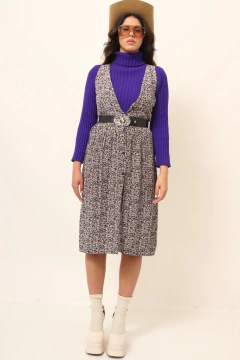 Vestido viscose estampa flores vintage na internet