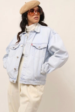 jaqueta jeans pelego pelucia vintage - loja online