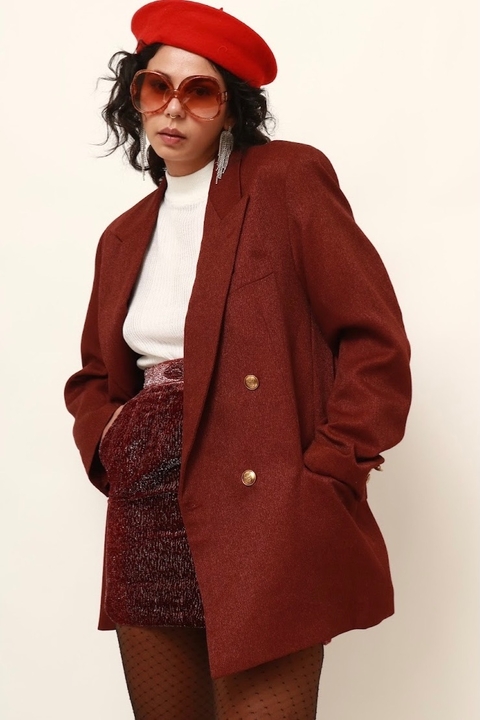 Blazer vinho forrado Garbo vintage