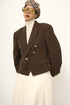 Blazer cropped marrom CORI vintage - comprar online