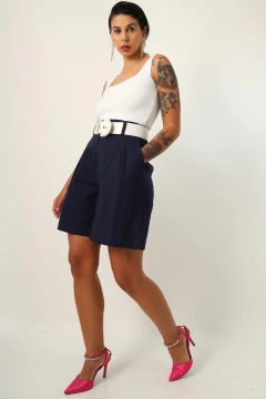 Top cropped tricot branco textura - loja online