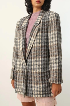 Imagem do Blazer xadrez cinza off vintage