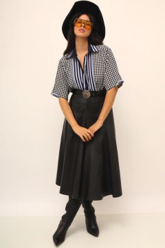 Camisa estampada vintage xadrez na internet