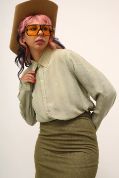 Camisa estampada 100% seda DIOR - Capichó Brechó