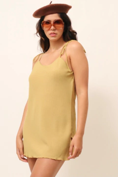 Vestico mini verde abacate amarração alça