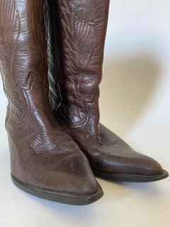 bota western marrom 39 couro vintage na internet