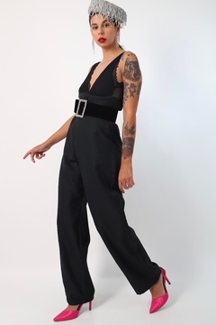calça pantalona cintura mega alta preta