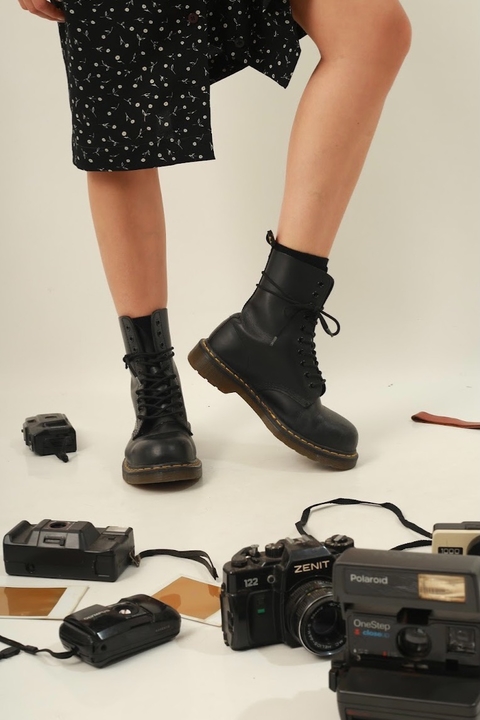 Coturno Dr Martens preto couro 38