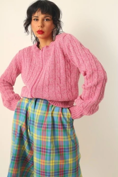 Pulover LACOSTE vintage rosa ziper - Capichó Brechó