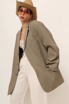 Maxi blazer polister HASSER caramelo classico na internet