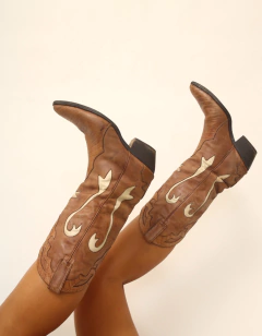 Bota western marrom clássica 39 - loja online