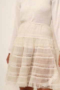 Saia renda anagua rodada vintage - loja online