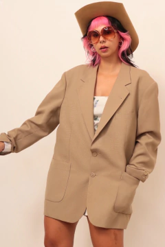 Blazer bege ombreira ruchelle vintage na internet