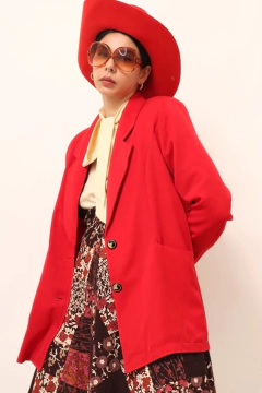 Blazer vermelho forrado ombreira - comprar online