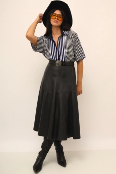 Camisa estampada vintage xadrez - Capichó Brechó