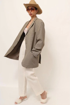 Maxi blazer polister HASSER caramelo classico na internet