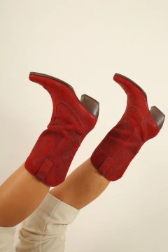 Bota cowboy camurça vermelha forrada SPOT SHOES 37