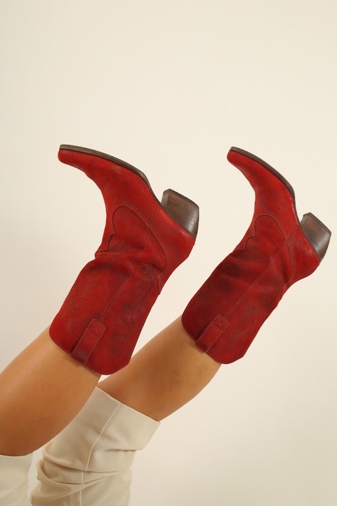 Bota cowboy camurça vermelha forrada SPOT SHOES 37