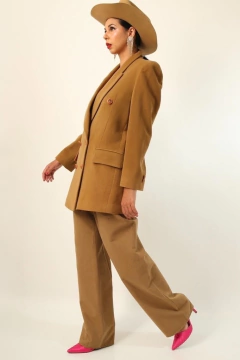 Imagem do Blazer forrado lã bege vintage