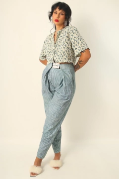 Imagem do Calça xadrez regula cintuta barbie vintage