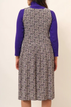 Vestido viscose estampa flores vintage - Capichó Brechó