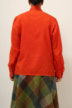 Camisa vermelha gravata poliamida - Capichó Brechó