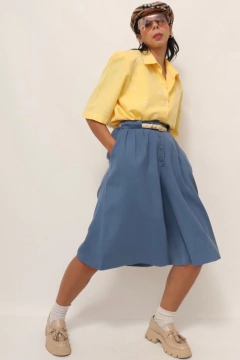 camisa amarela vintage detalhes off - comprar online