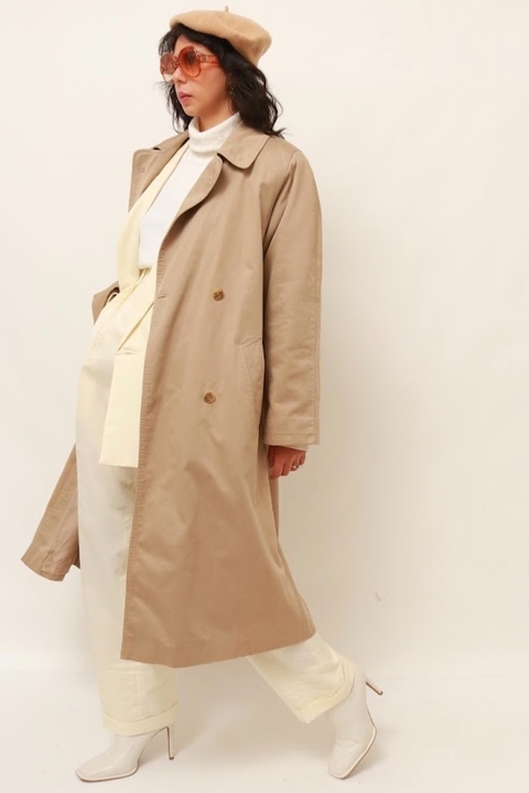 trench coat classico bege vintage