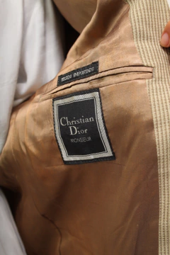 Blazer xadrez bege classico DIOR