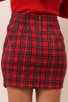 saia xadrez mini cintura alta na internet