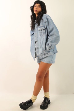 Jaqueta jeans bordado Hang Loose