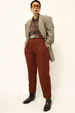 Blazer xadrez camelo Square - loja online