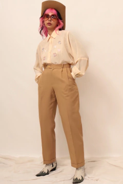 Conjunto oliva calça + blazer vintage - loja online