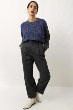 Calça YVES SAINT LAURENT cinza alfaiataria na internet