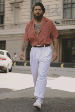 Calça poliéster com viscose cintura alta - comprar online