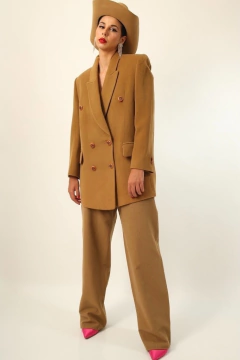 Blazer forrado lã bege vintage na internet