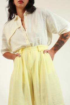 camisa linho recorte poá vintage - comprar online