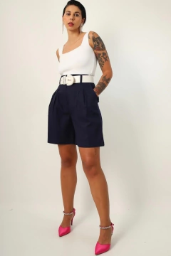 Imagem do Top cropped tricot branco textura