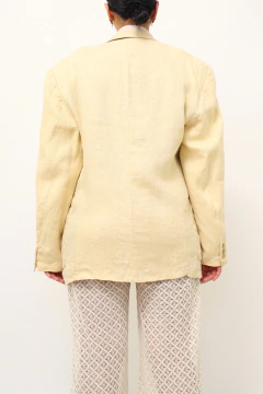 Blazer linho bege forrado vintage - loja online