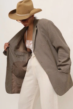Maxi blazer polister HASSER caramelo classico - comprar online