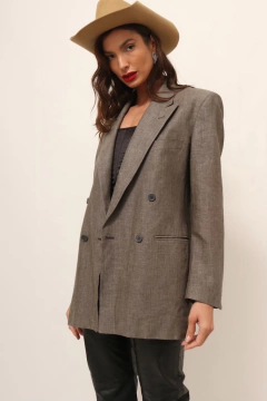 Blazer YSL forrado vintage 70’s hollywood - Capichó Brechó
