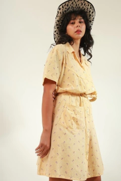 vestido estampado amarelo verão 94’s na internet