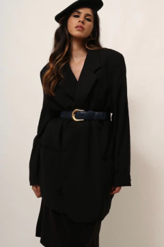 Maxi Blazer YVES SAINT LAURENT preto na internet