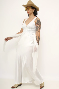 Camisola branca renda vintage - comprar online