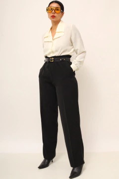 Calça alfaiataria cintura mega alta preta - comprar online